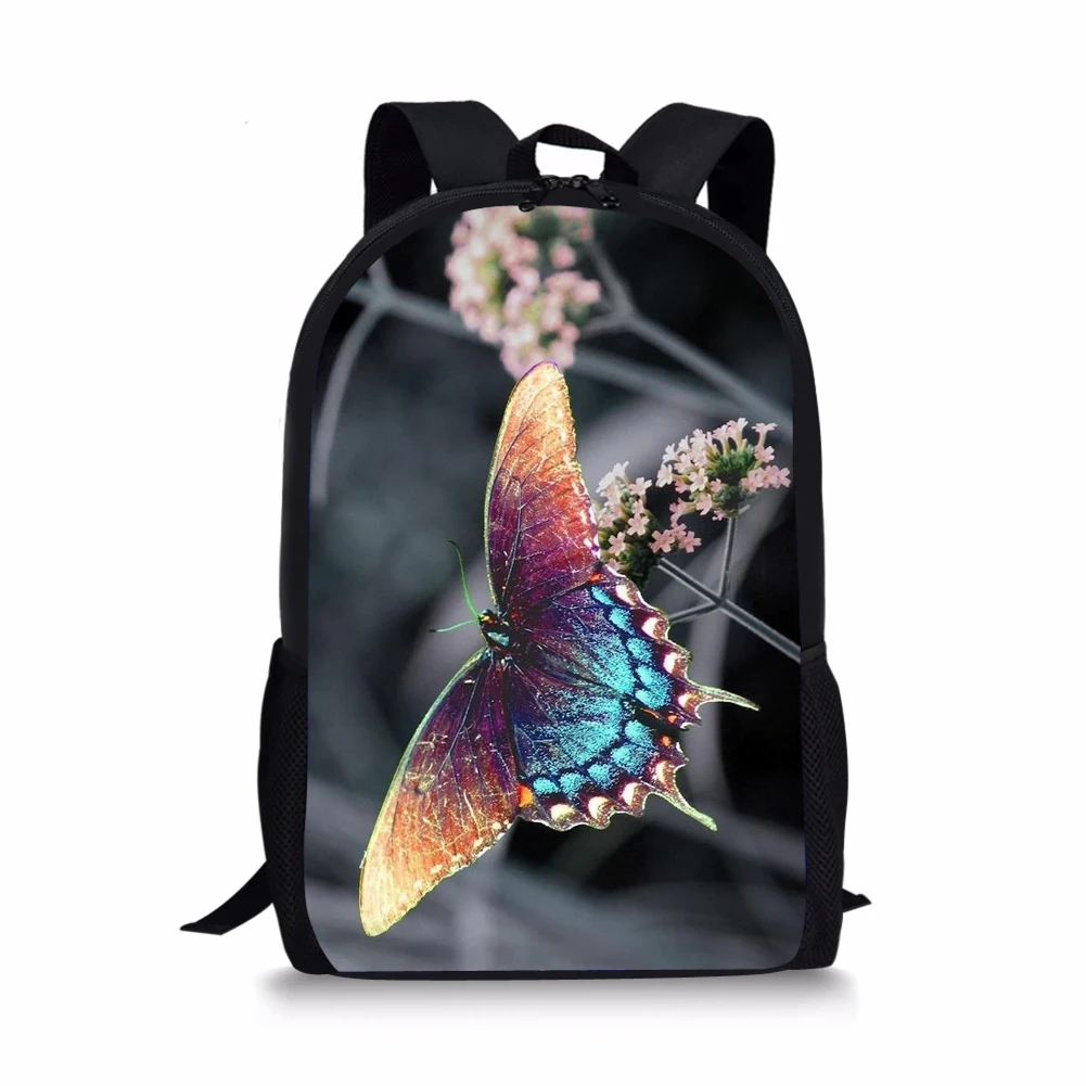 Butterfly Element Printing Pattern School Backpacks Personalized Kids Daypack New Design Rucksack for Teenager