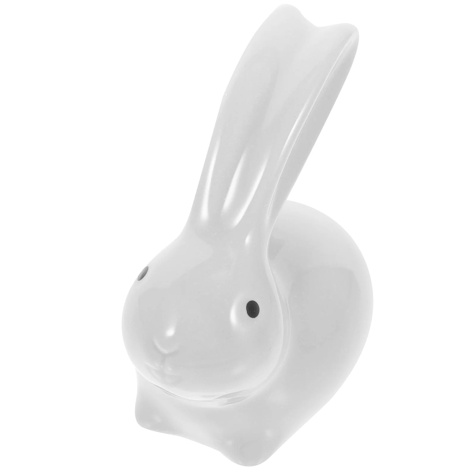 

Rabbit Shaped Figurine Desktop Decor Porcelain Tea Pet Rabbit Figurine Adornment