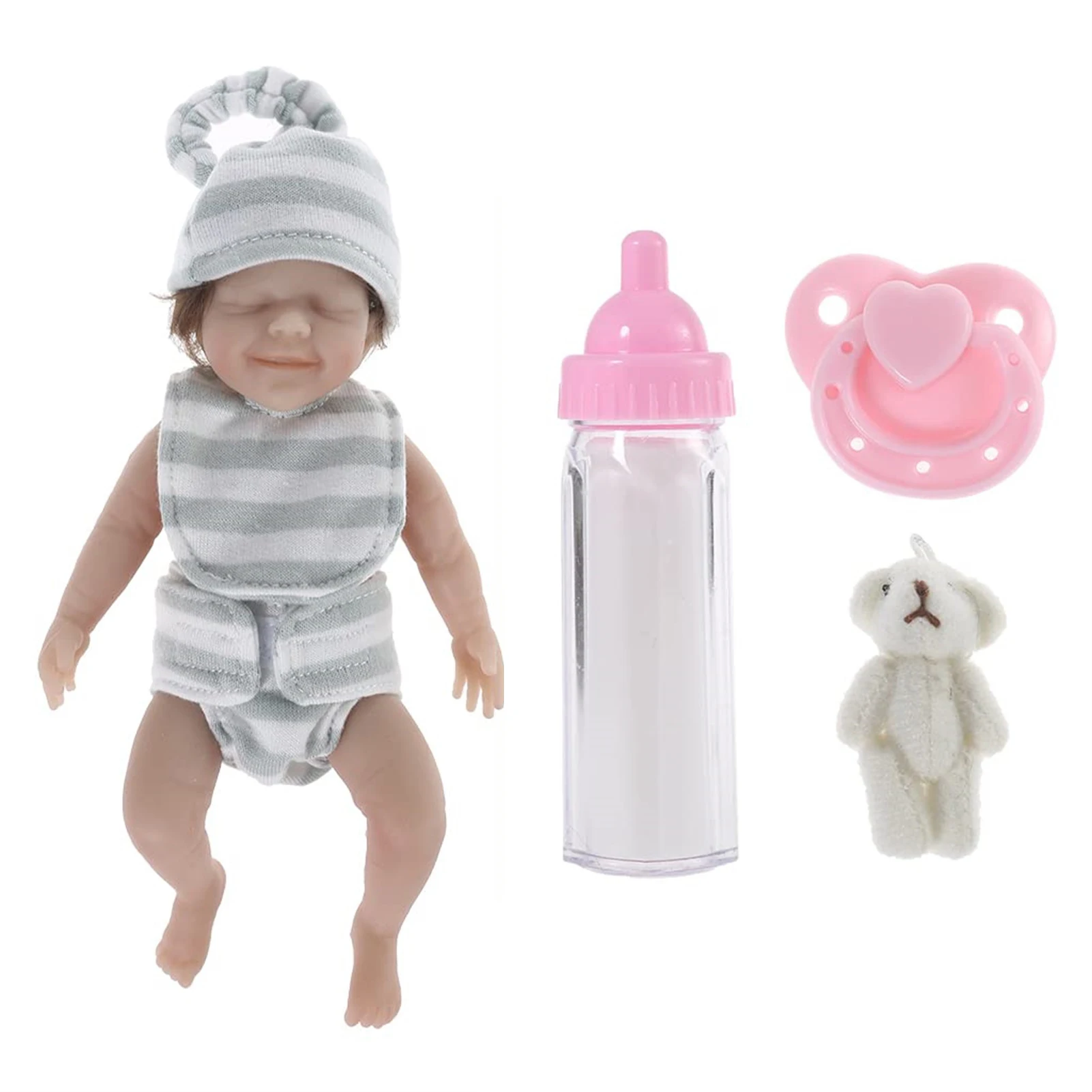 

Reborn Baby Dolls 6 Inch Reborn Baby Dolls Baby Dolls With Clothes & Feeding Accessories Washable Reborn Baby Dolls With Clothes