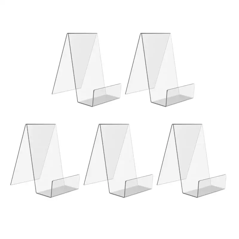 

5pcs Acrylic Book Stand Transparent Acrylic Bookshelf Acrylic Book Holder Acrylic Book Stand Cookbook Stand Clear Bookshelf