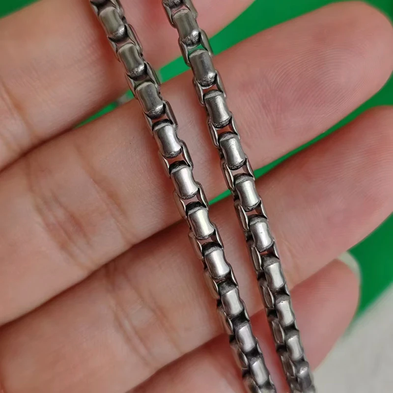 Цепочка-змея из чистого титана ожерелье прочное безвредное для кожи титановое 3 5