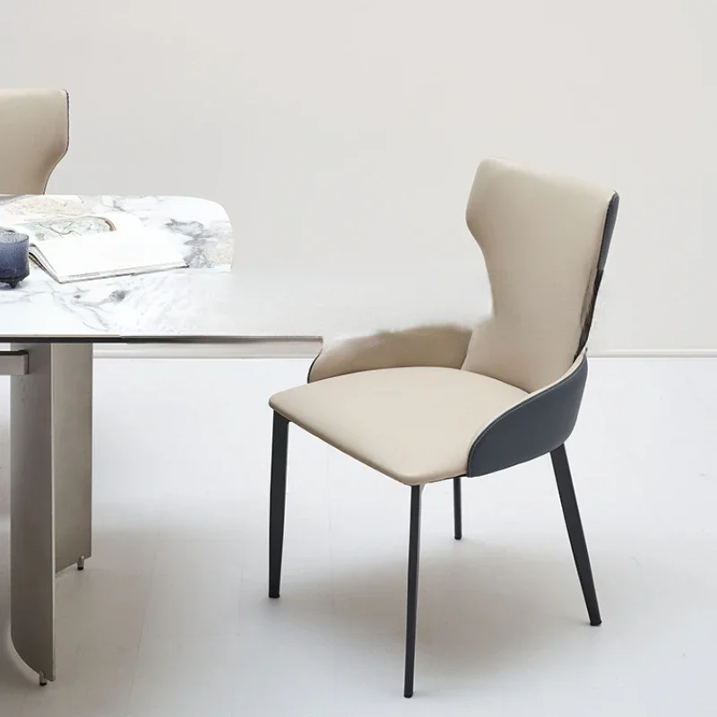 

Dining chair / with armrests / minimalist / microfiber leather /