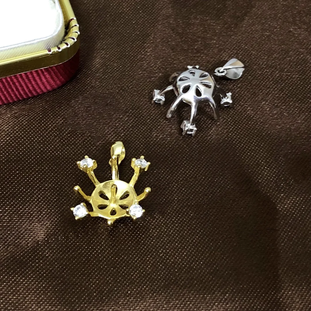 Женская подвеска из серебра 925 пробы с натуральным пресноводным белым жемчугом