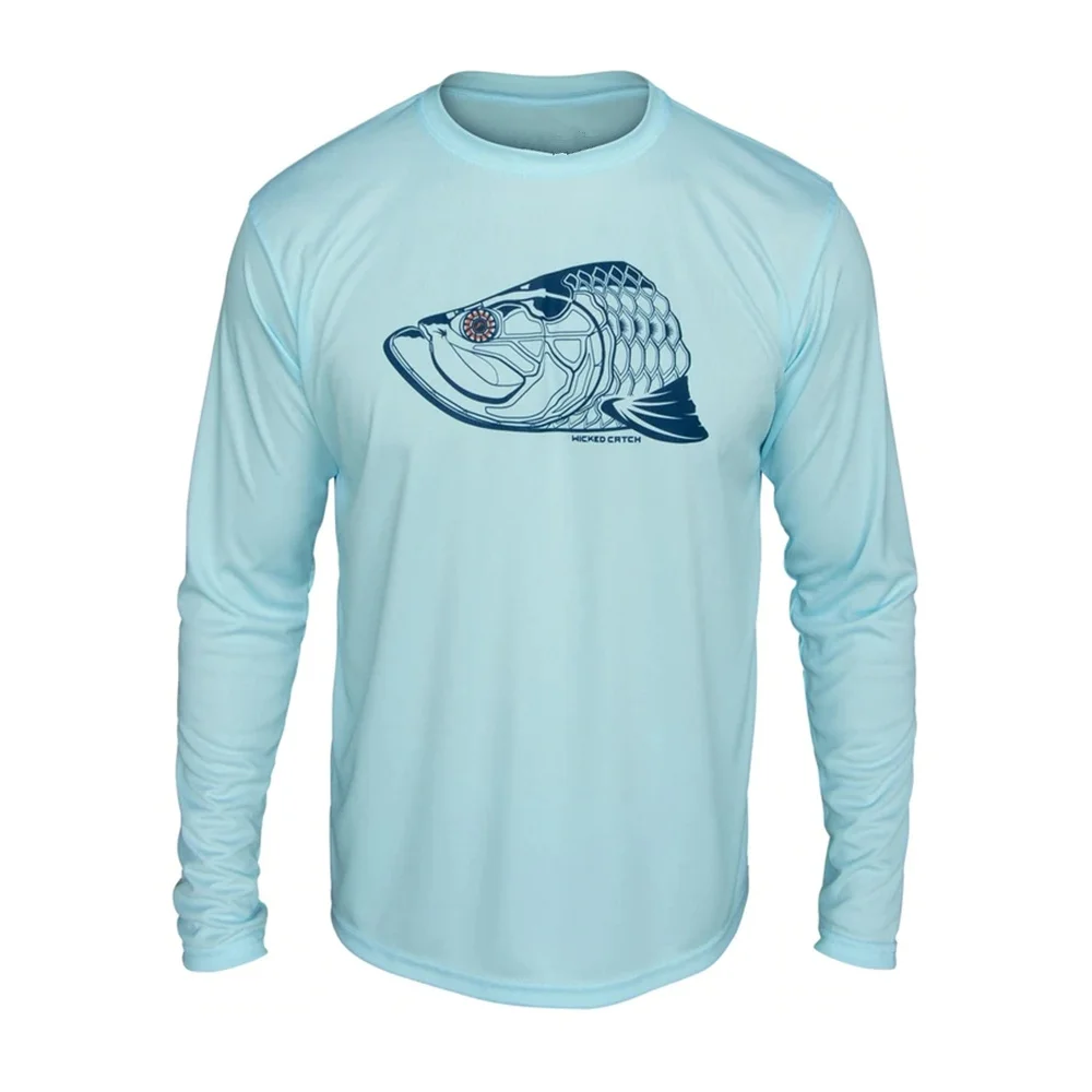 

Wicked Catch Performance Fishing Shirts UPF 50 Lightweight Sea fishing Sun Protection Long-Sleeved Clothing Camisa De Pesca Tops