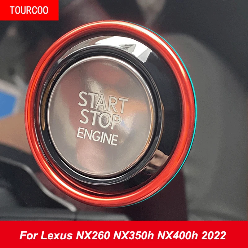 

For Lexus NX260 NX350h NX400h 2022 Car Start Button Decorative Ring Sticker Modified Accessorie