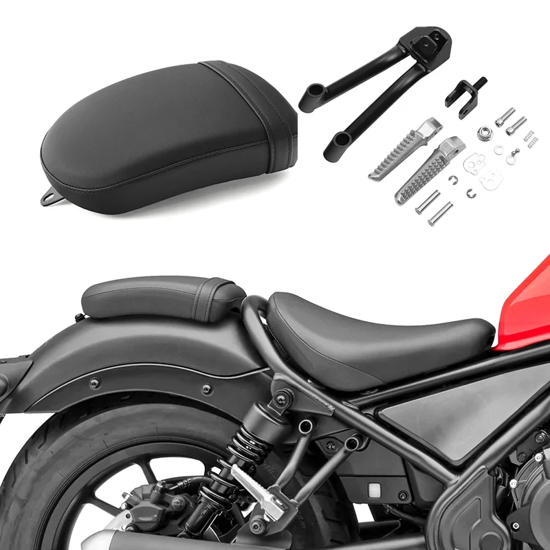 

Мотоциклетный черный комплект с подножкой или подушка для пассажирского сиденья для Honda Rebel CMX300 ABS CMX500 ABS 2017-2020 2018 2019