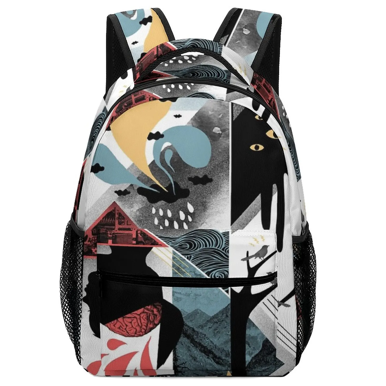 Shapes And Nightmares Kids Girls Art Bags Men School Bags Backpacks For School