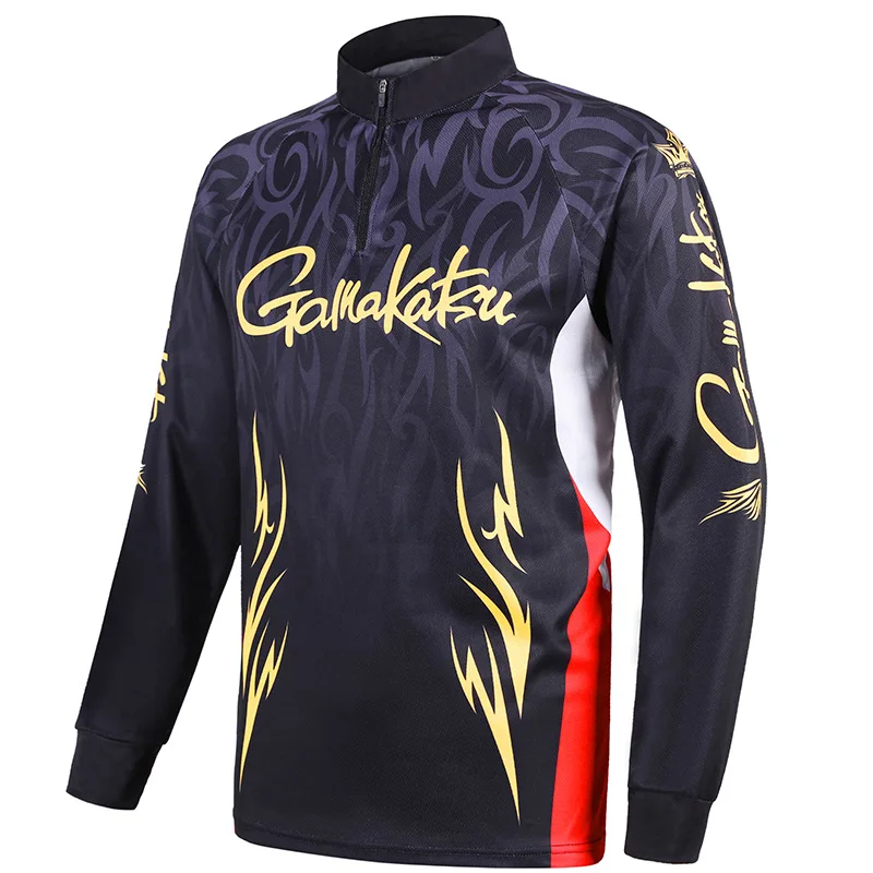 

Men Gamakatsu Fishing Clothing Spring Autumn Men Long Sleeve Outdoor Anti-uv Cycling Shirts Quick Dry Breathable Fishing Jerseys