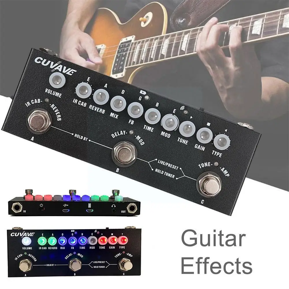 

Guitar Effector Rechargeable Monoblock Combo Effect For Electric Guitar Guitarra Accessories Parts Musical Instrument Z1k3