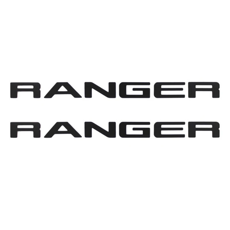 

12X Tailgate Insert Letters for Ford Ranger 2019 2020, 3D Raised & Decals Letters, Tailgate Emblems (Black)