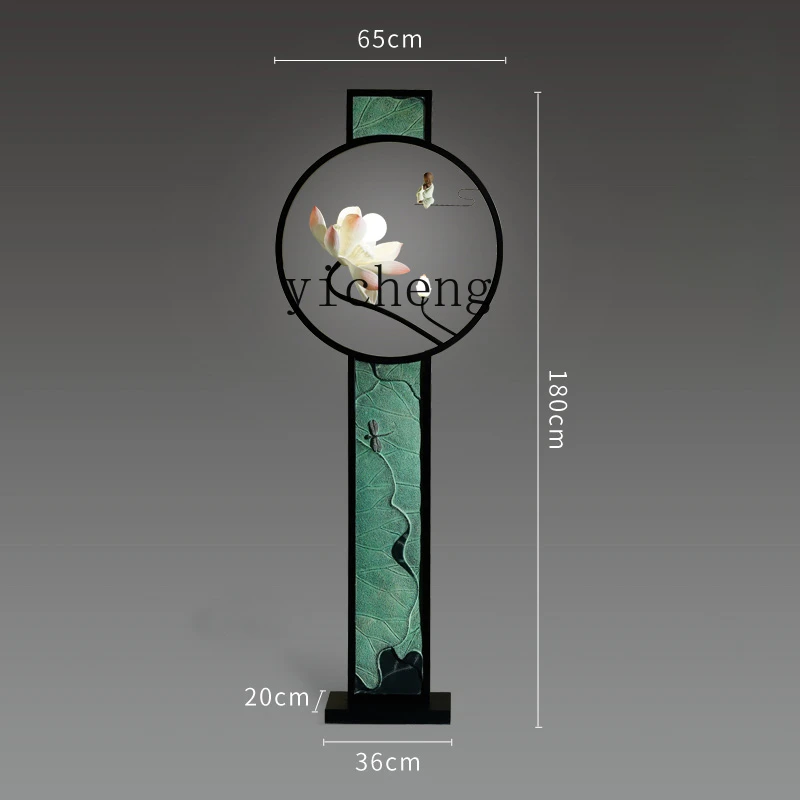 Tqh Креативный Новый Китайский Лотос напольная лампа Гостиная Кабинет чайная
