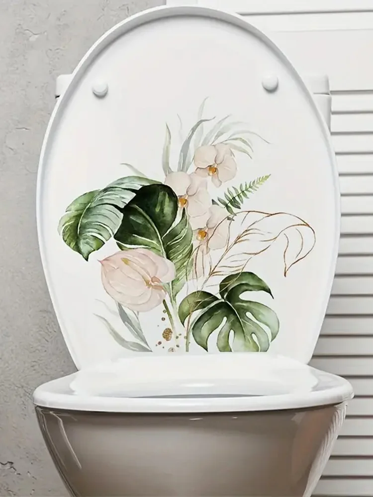 

Многоразовые наклейки для унитаза из ПВХ, зеленые