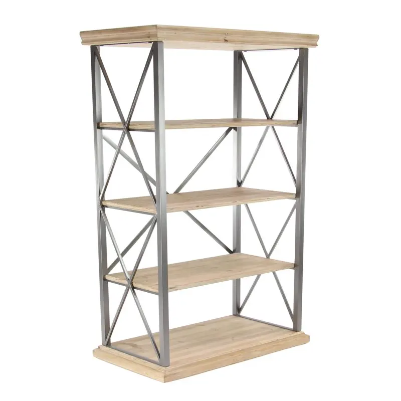 

30" x 72" Brown Wood 5-Tier Shelving Unit, 1-Piece