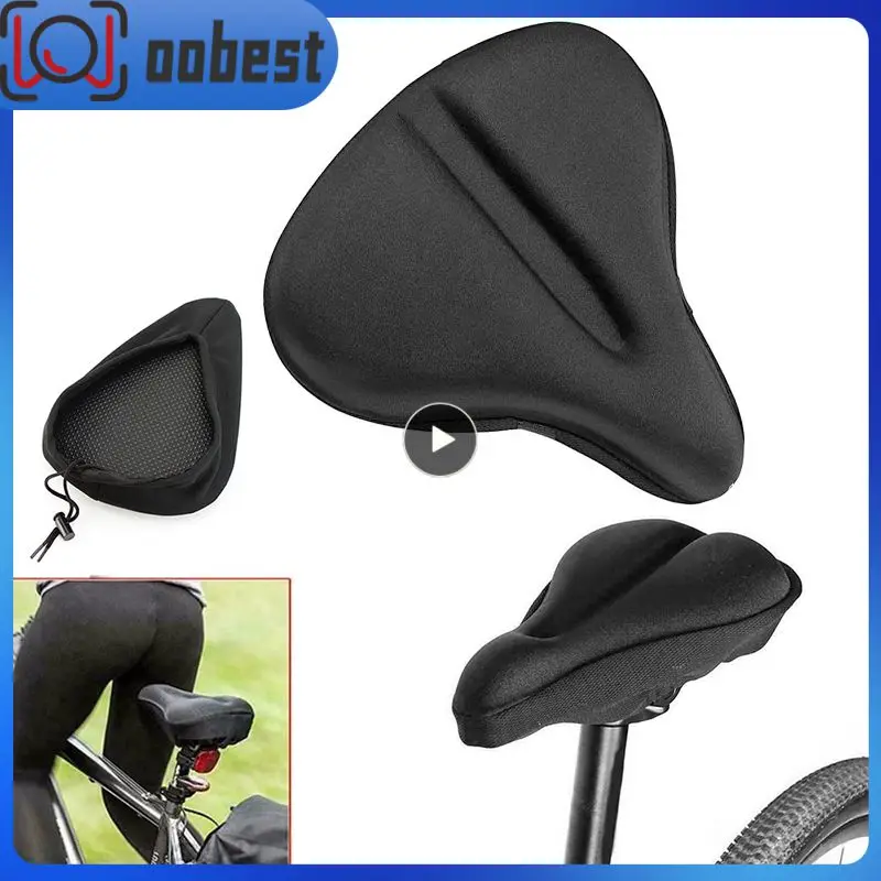 

New High quality silicone Soft Bike Bicycle Cycle Extra Comfort Gel Pad Cushion Cover For Saddle Seat for exercise bikes