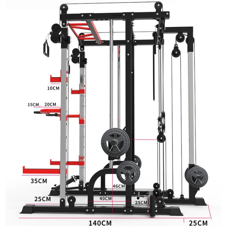 

Good Price Multi-Functional Home Use DHZ Fitness Equipment Smith Machine Squat rack Power Rack