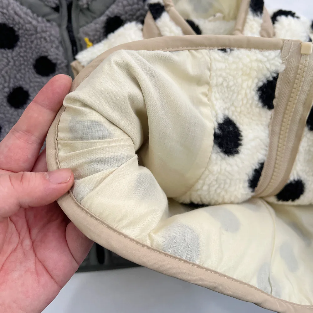 Жилет на молнии для мальчиков и девочек корейский флисовый жилет из ягненка