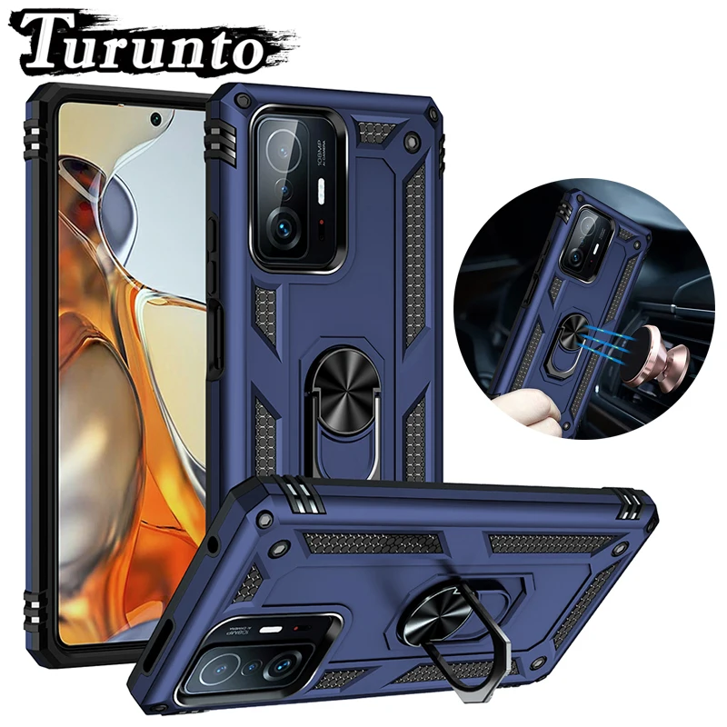 

Shockproof Phone Case For Xiaomi Mi 11T Pro Mi11T 11Lite 11i 11Pro 11 Ring Protective Cover For Xiaomi Mi 12X Mi 12Pro Mi 12 5G