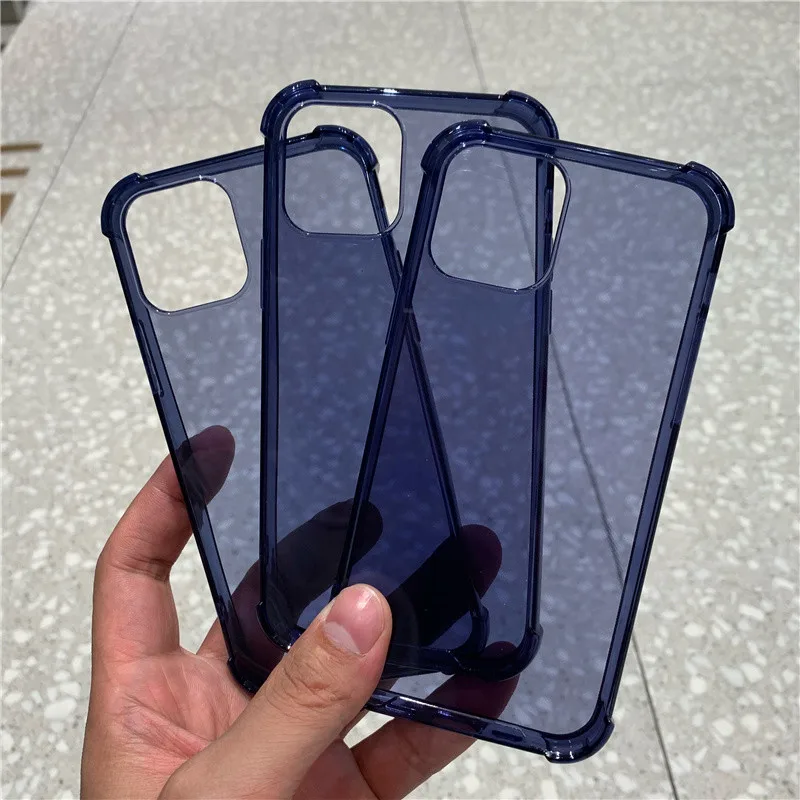 

Роскошный синий противоударный силиконовый чехол для телефона Iphone 13 12 Pro Max 11 Xs XR X 7 8 Plus SE, прозрачный защитный чехол для мужчин