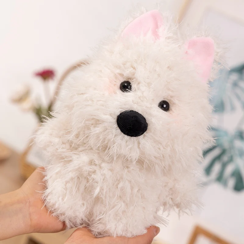 Очаровательные пушистые волосы West Highland White Terrier плюшевые мягкие щенки игрушки