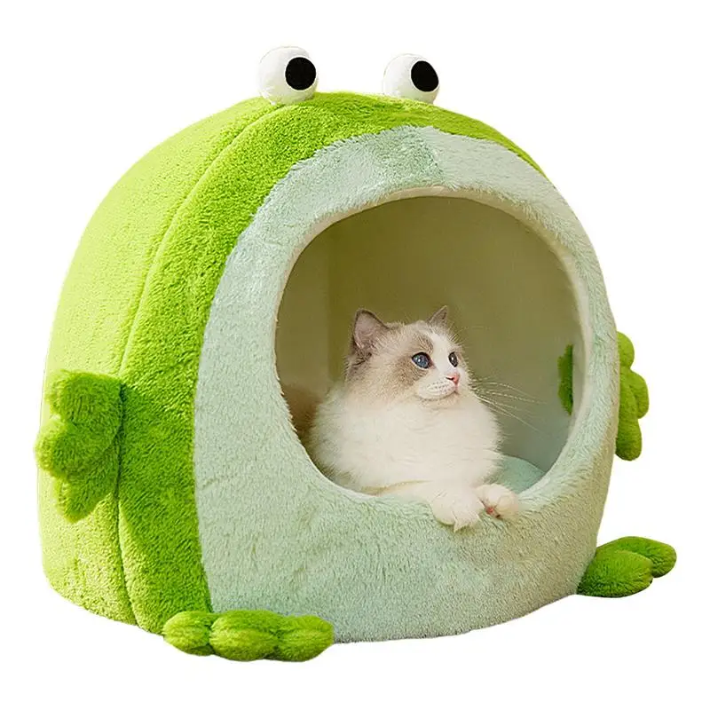 Домик-палатка для кошек мягкая плюшевая подстилка в форме лягушки домик домашних