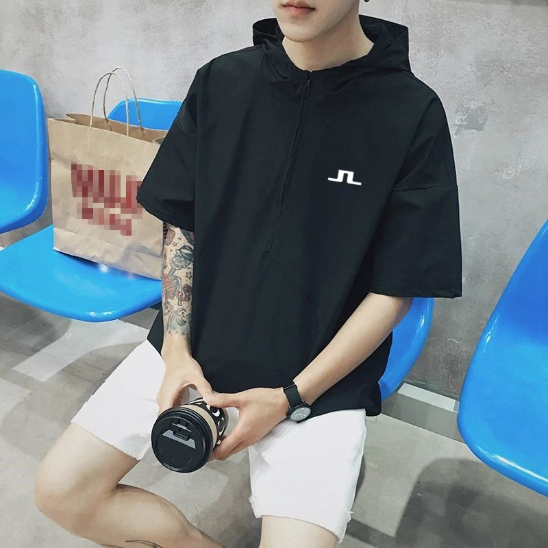 

Korean Luxury Clothing T-shirt Men's Summer Golf Wear 2023 Golf Tee Men's Golf Clothes Hooded Blouse Quick Drying Tennis Shirt