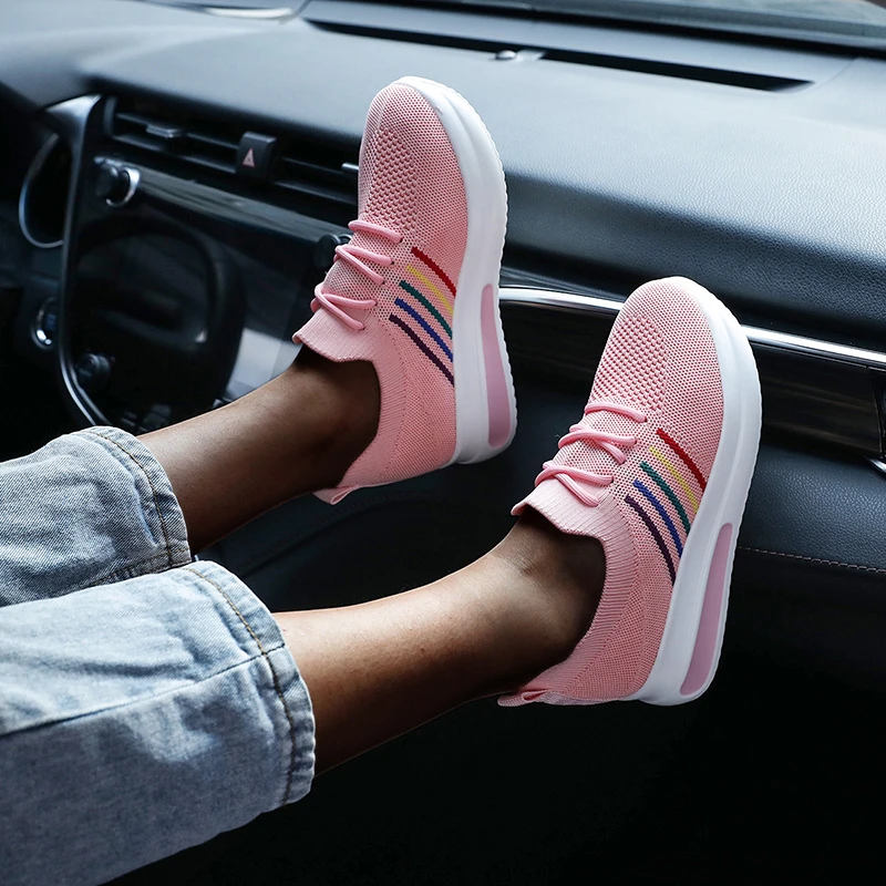 

2022 New Fashion Women's Vulcanized Shoes Women Sneakers Platform Shoes Female Flats Solid Casual Spring Summer Running Sneakers