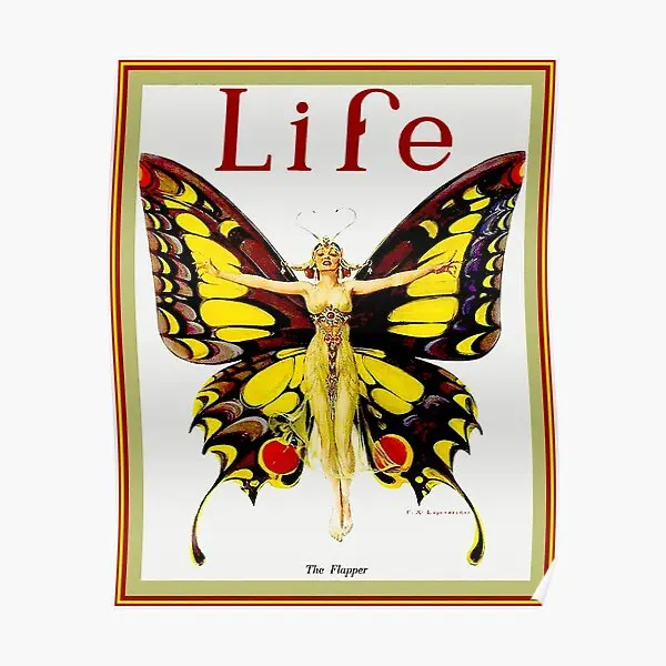 

Life Vintage 1922 Flapper рекламный плакат искусство винтажная картина настенное украшение Декор роспись для дома Забавный принт картина без рамки