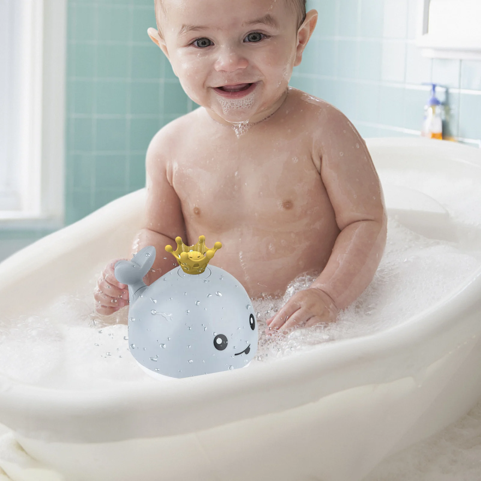 

Baby Light Up Bath Tub Toys Whale Water Sprinkler Pool Toys For Toddlers Infants Whale Bath Toys For Kids Swimming Beach Bathtub