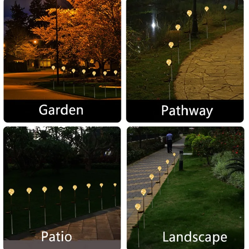 Светодиодный светильник на солнечной батарее водонепроницаемый садовый фонарь