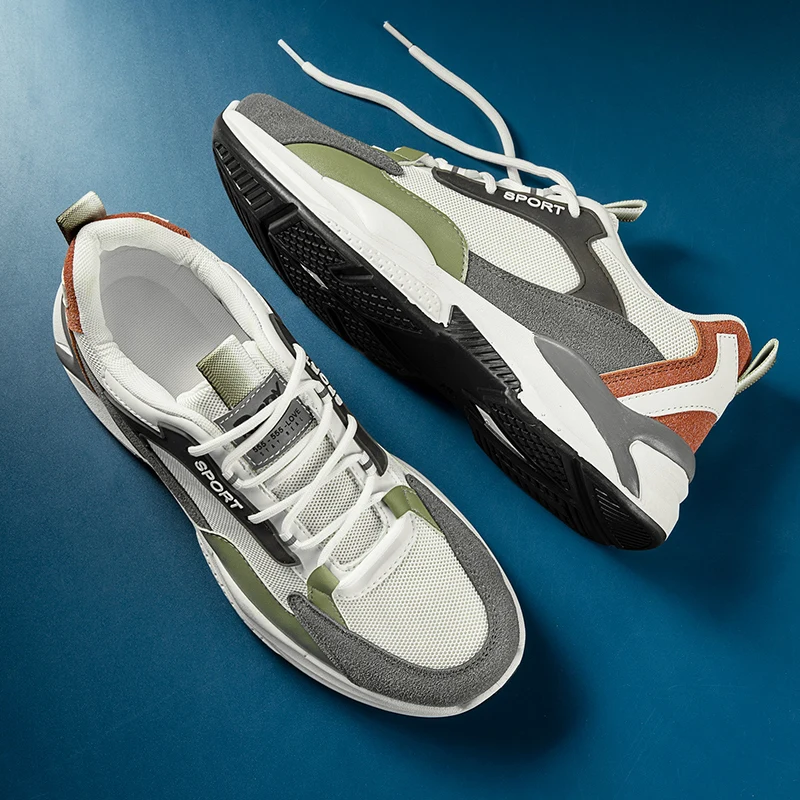 

Мужская обувь, новинка весны 2022, Спортивная повседневная обувь, трендовая универсальная Удобная дышащая сетчатая обувь для бега