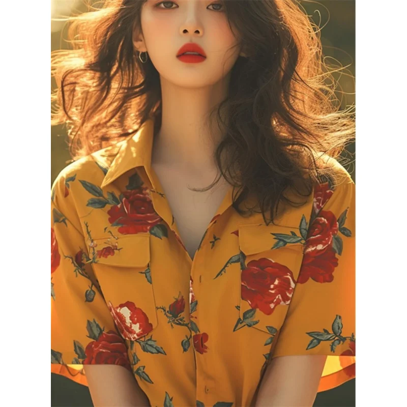 Элегантные и молодежные женские блузки топ-дизайн ниша ретро-мода рубашка с