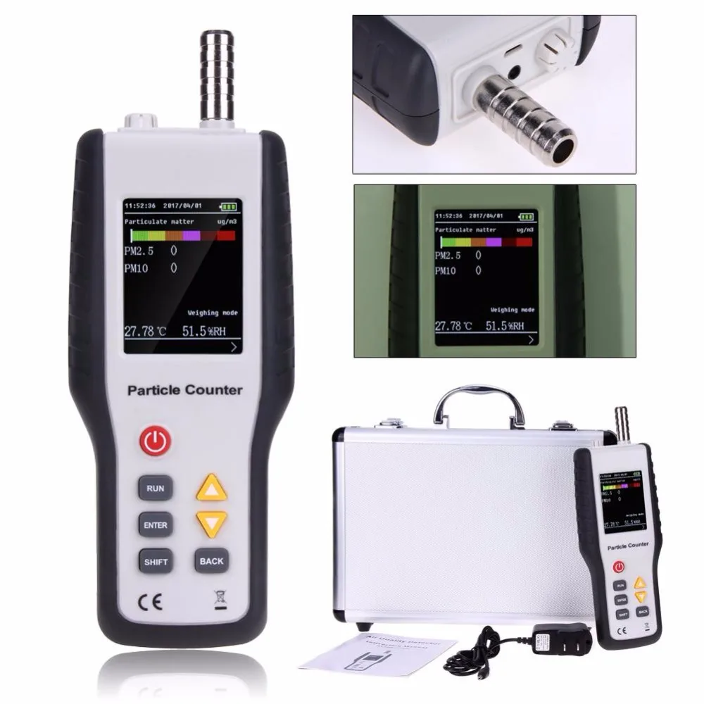 

Hti handheld LCD display digitaIize PM2.5 Air Quality Detector HT-9600 PM10 Temperature Humidity Measure Environment Monitoring