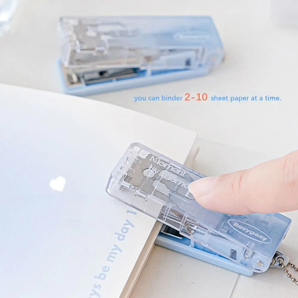 

Mini Gradient Stapler Data Collation Folder Push Folding Office Supplies Student Stationery Storage And Binding Paper Clip Tools