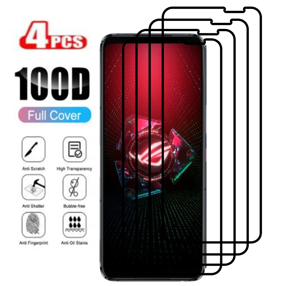 Защитное стекло с полным покрытием для Asus ROG Phone 5 3 2 4 шт. Защита экрана Rog Pro Ultimate Strix