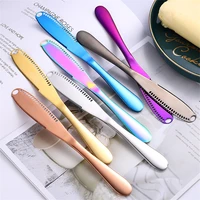 stainless steel butter knife cheese knife with hole wipe cream dessert bread cutter tool multifunction tableware kitchen gadgets