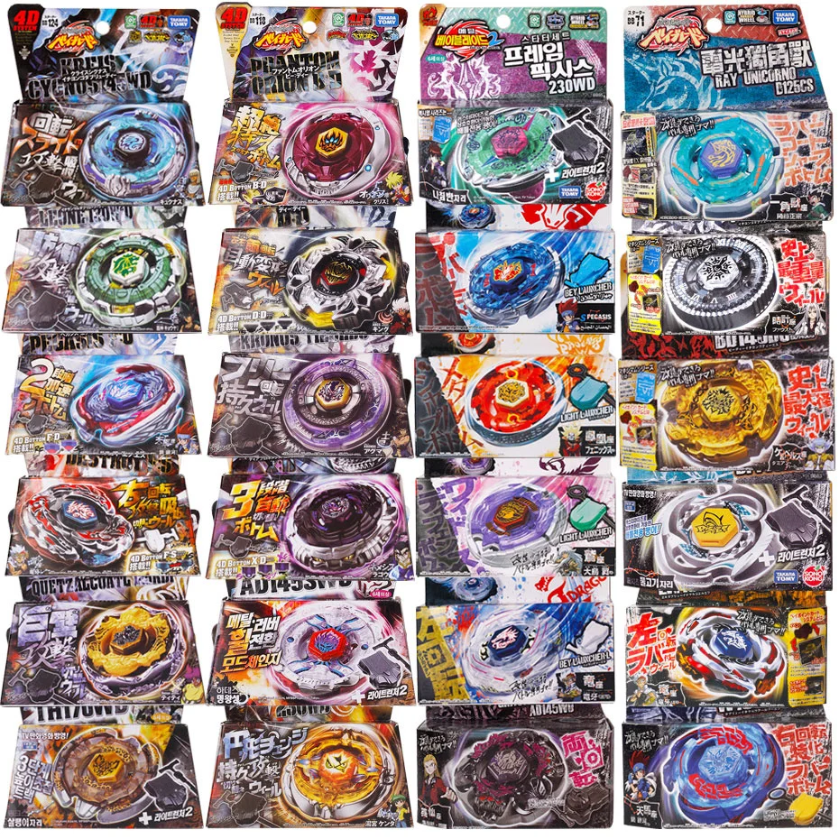 

Takara Tomy Metal Fusion Beyblades Spinning Top Toys BB28 BB43 BB47 BB70 BB88 BB99 BB105 Pegasis BB108 BB118 BB122 With Launcher