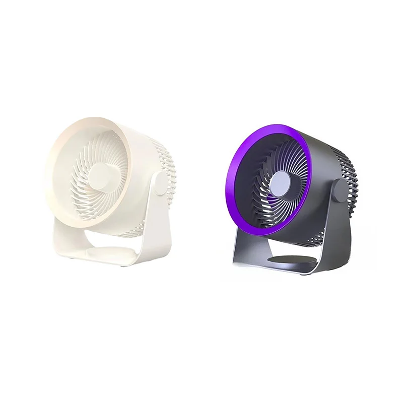 

1Set Table Fan, Rechargeable Fan Quiet Ventilator ABS Desktop Wall Ceiling Fan Air Cooler White