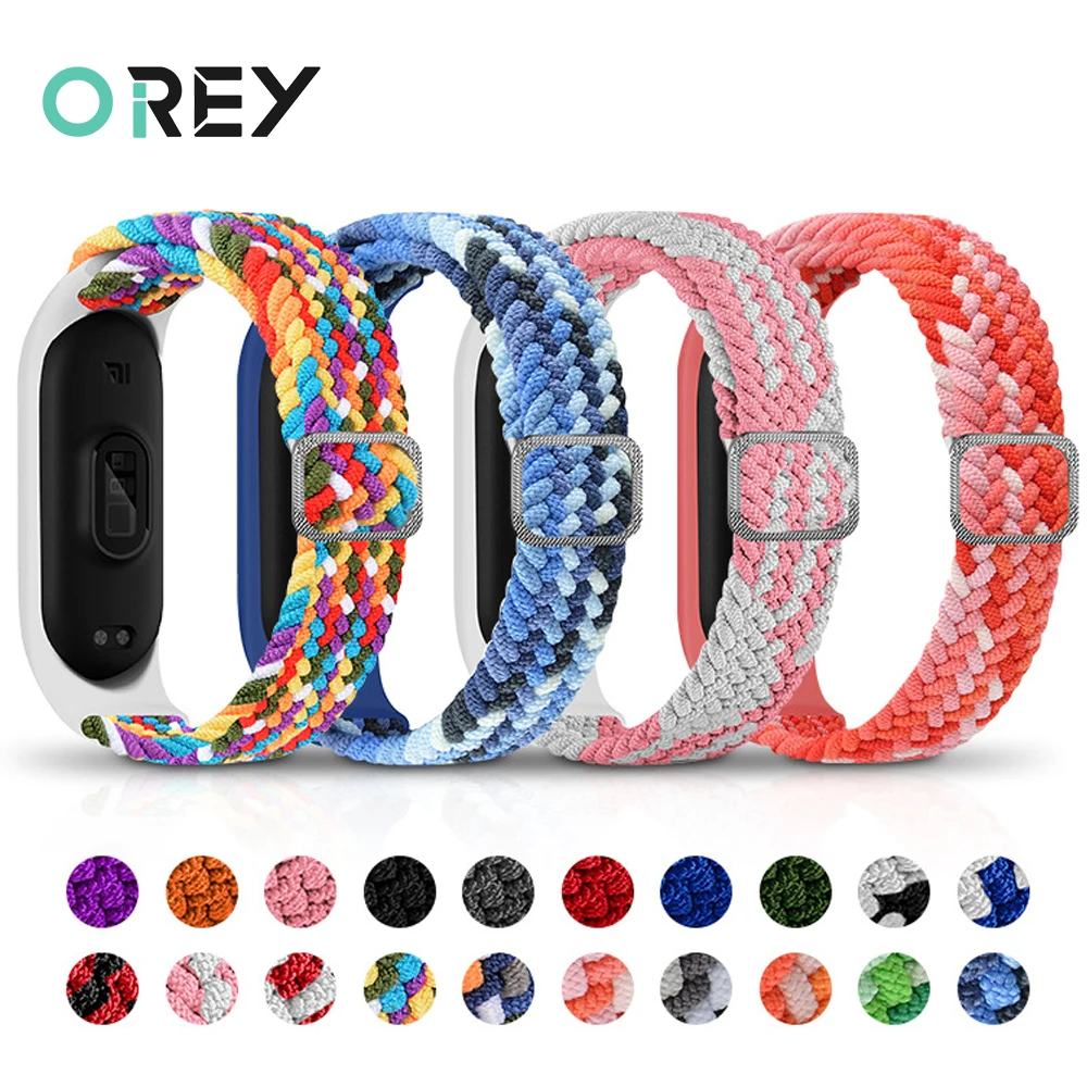 

Bracelet for Mi band 7 Strap Elastic miband 7 Adjustable Nylon Braided Wristband for Xaomi Xiami Xiomi Xiaomi Mi band 3 4 5 6