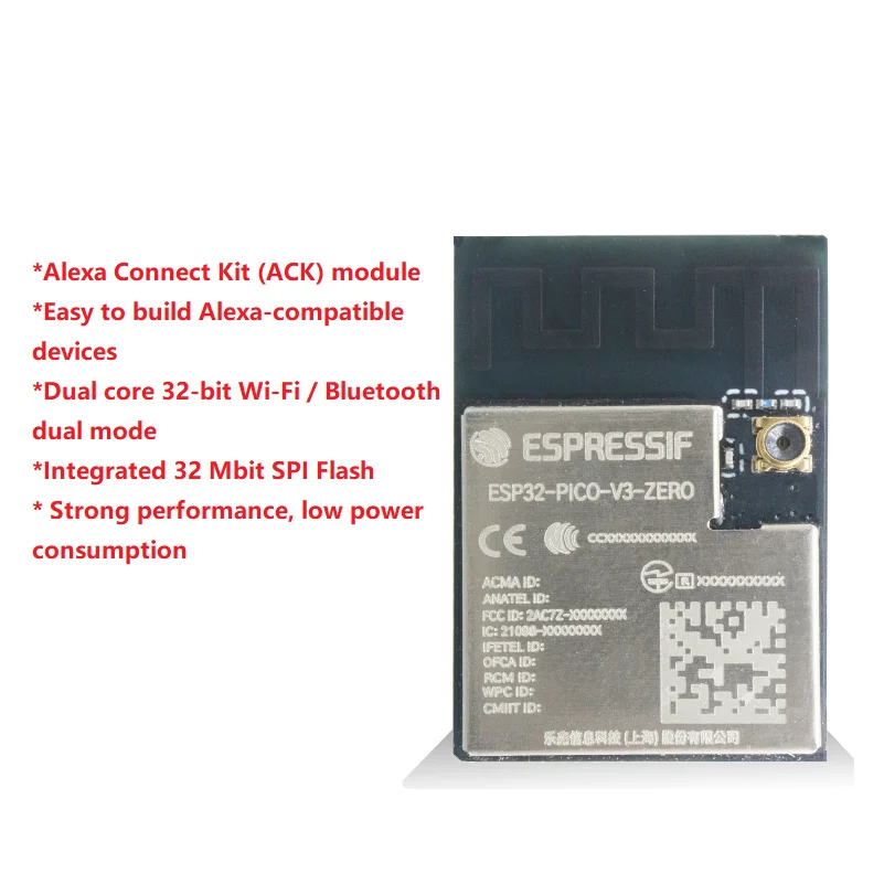 

ESP32-PICO-V3-ZERO (ACK) module, Alexa Connect Kit (ACK) module