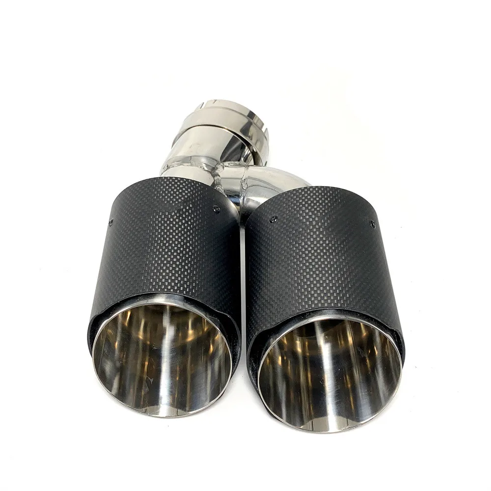 1 пара двойных выхлопных наконечников из углеродного волокна наконечник