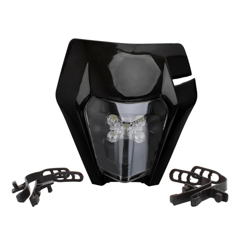 

Motorcycle LED Headlight Headlamp Head Light 5 LED Light Easy Installation for K.T.M. EX-C EX-CF S-X S-XF XC D0UC