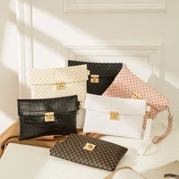 fashion pu leather large capacity envelope clutch bag for women 2022 vintage new design black high quality lady file pouch bag
