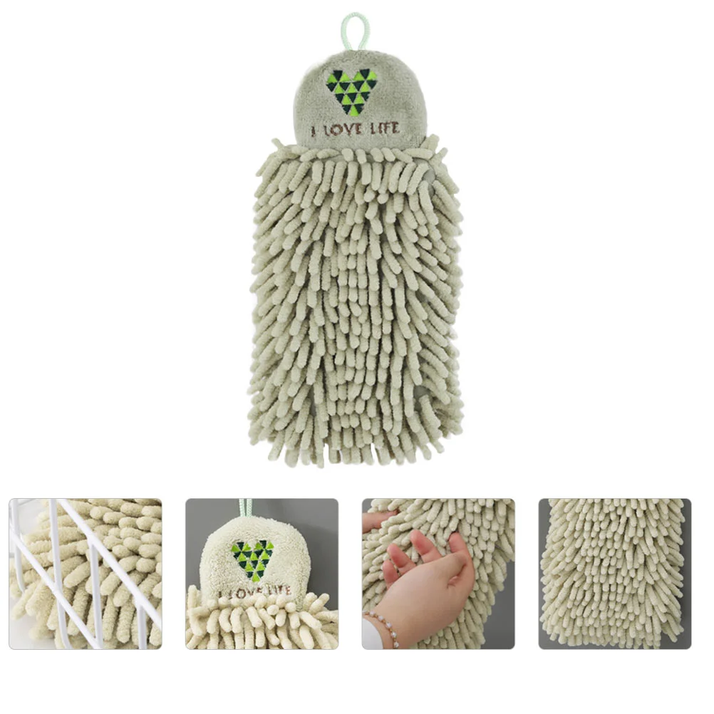 

1Pc Chenille Quick Dry Hand Towel Absorbent Dish Towels Kitchen Hand Towels Kitchen Dish Towels Chenille Bathroom Towels