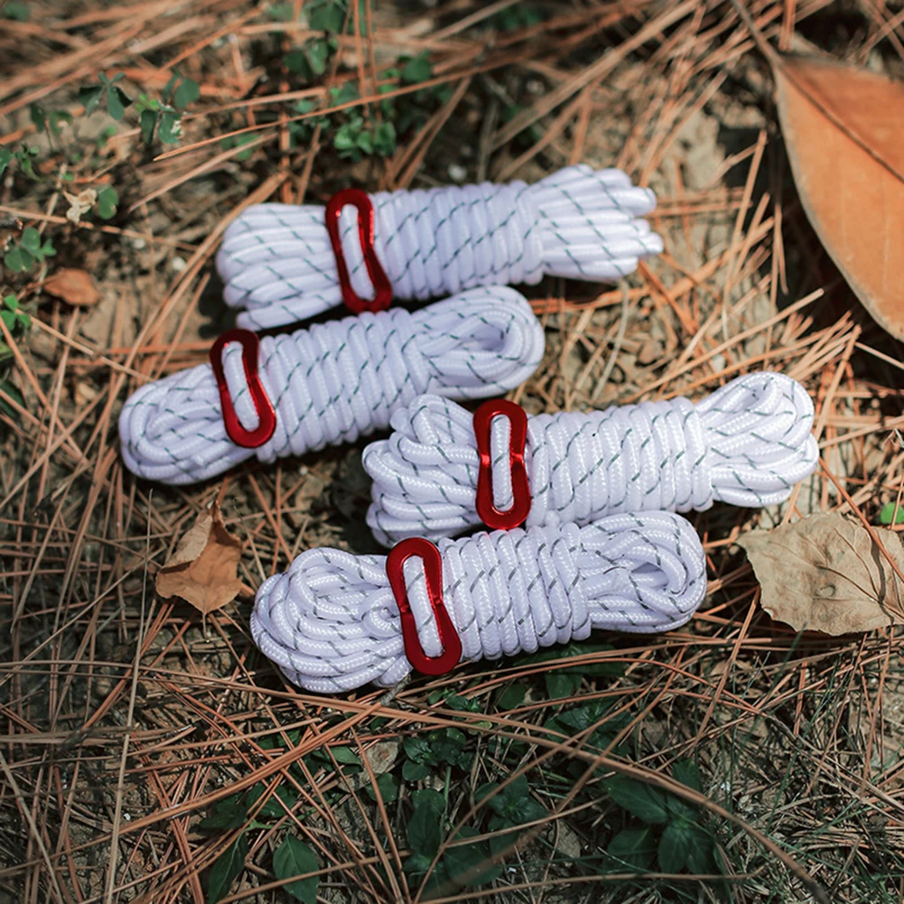 

Уличная палатка веревка для тента 4 м Парашютная веревка Пряжка многофункциональная Светоотражающая Толстая Регулируемая Палатка аксессу...