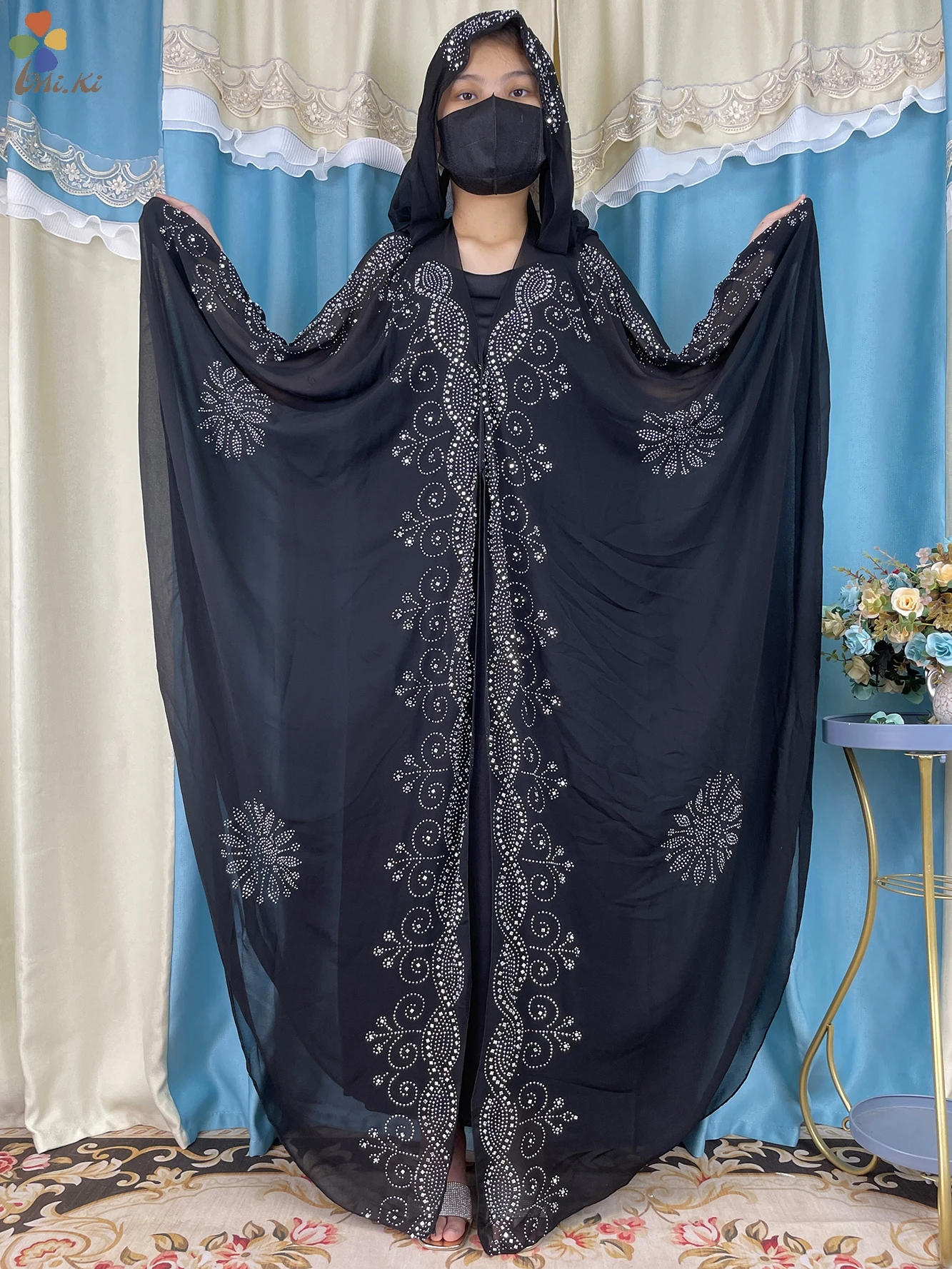 2023 New Muslim Open clothing Abaya Dubai Turkey Muslim Women Kaftan Diamond Luxury Cardigan Plus Size Boubou Islamic Clothing