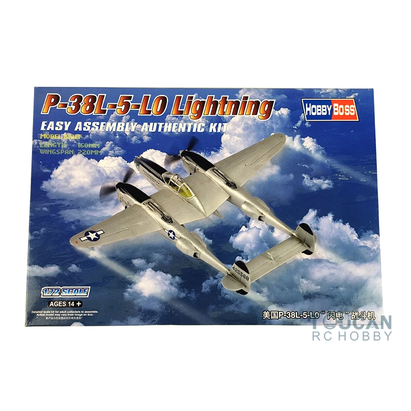 

Hobby Boss 80284 1/72 P-38L-5-L0 Lightning Fighter Bomber Plane Toucan Model Aircraft TH06228-SMT8