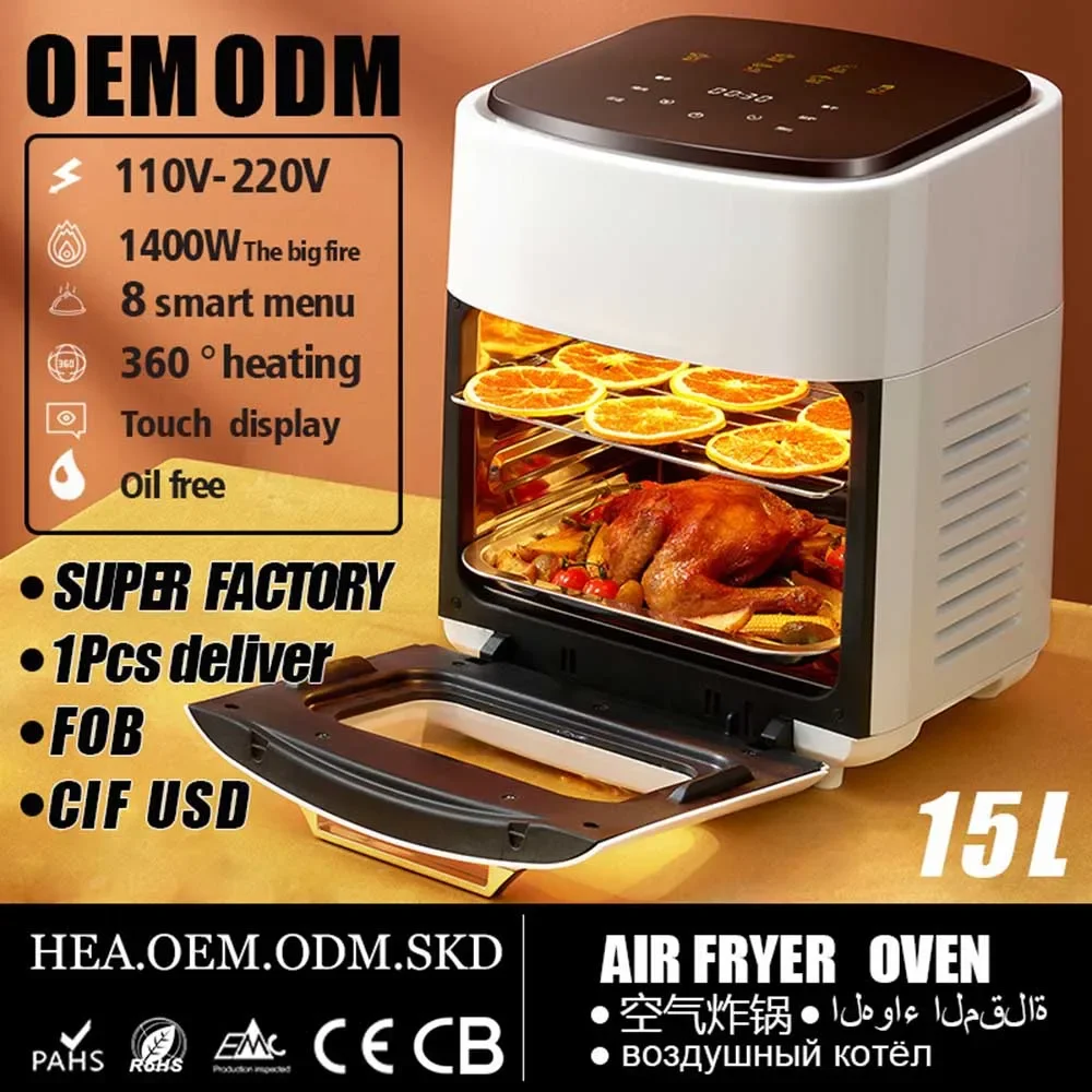 

High Quality 15 Liters Kitchen Visual Air Fryer Oven