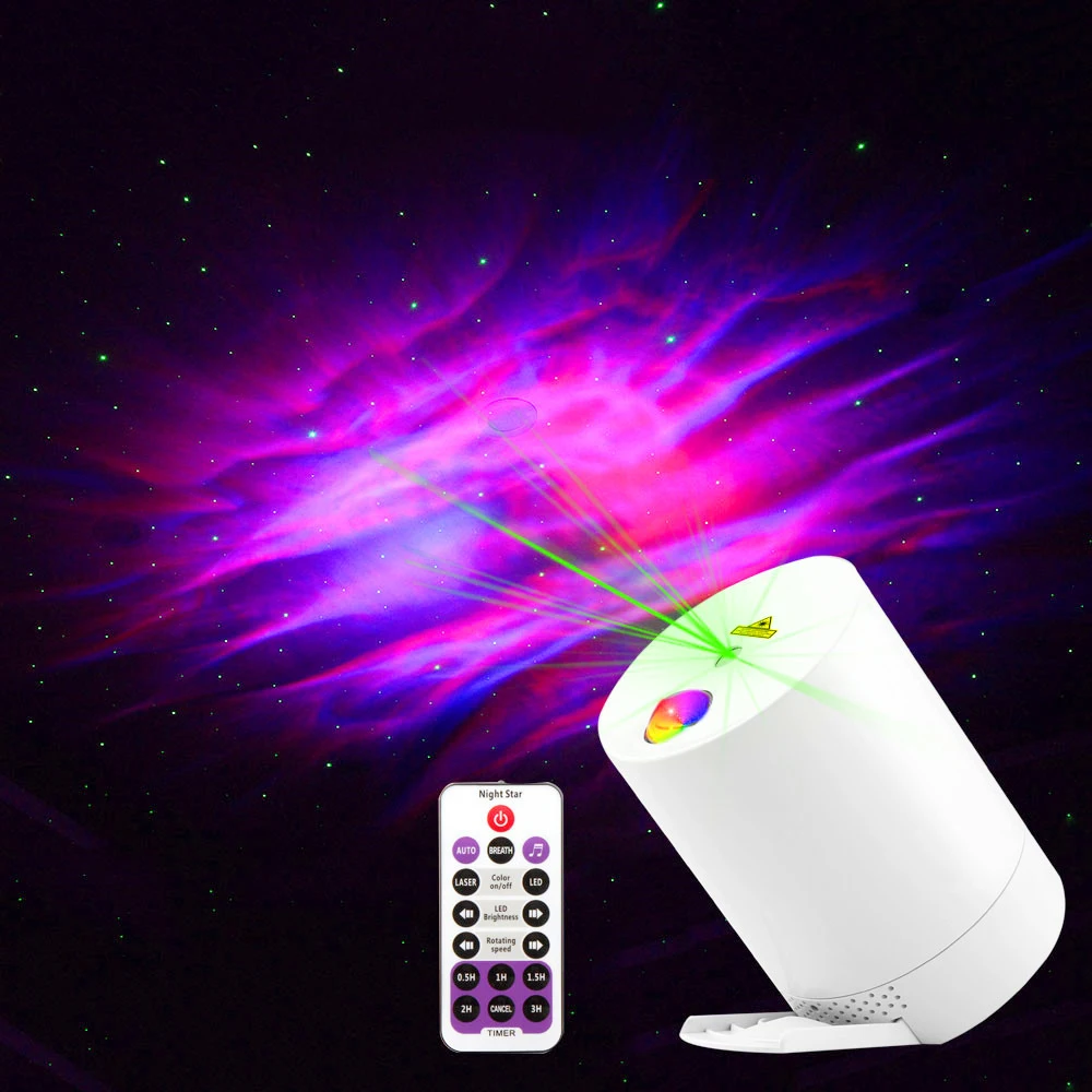 

Eloovve Galaxy Star Projector LED Auto Sound Activated Night Light Lamp with Remote Control for Bedroom Room Decor Kid Baby Gift