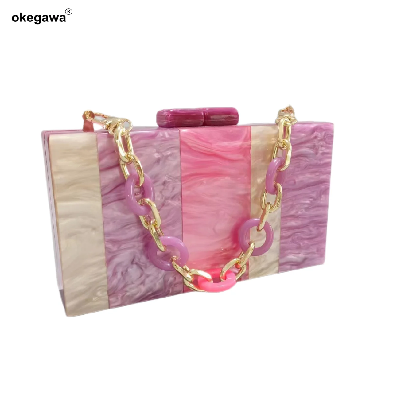 Красочные розовые полосатые сумки для женщин элегантный вечерний клатч кошельки