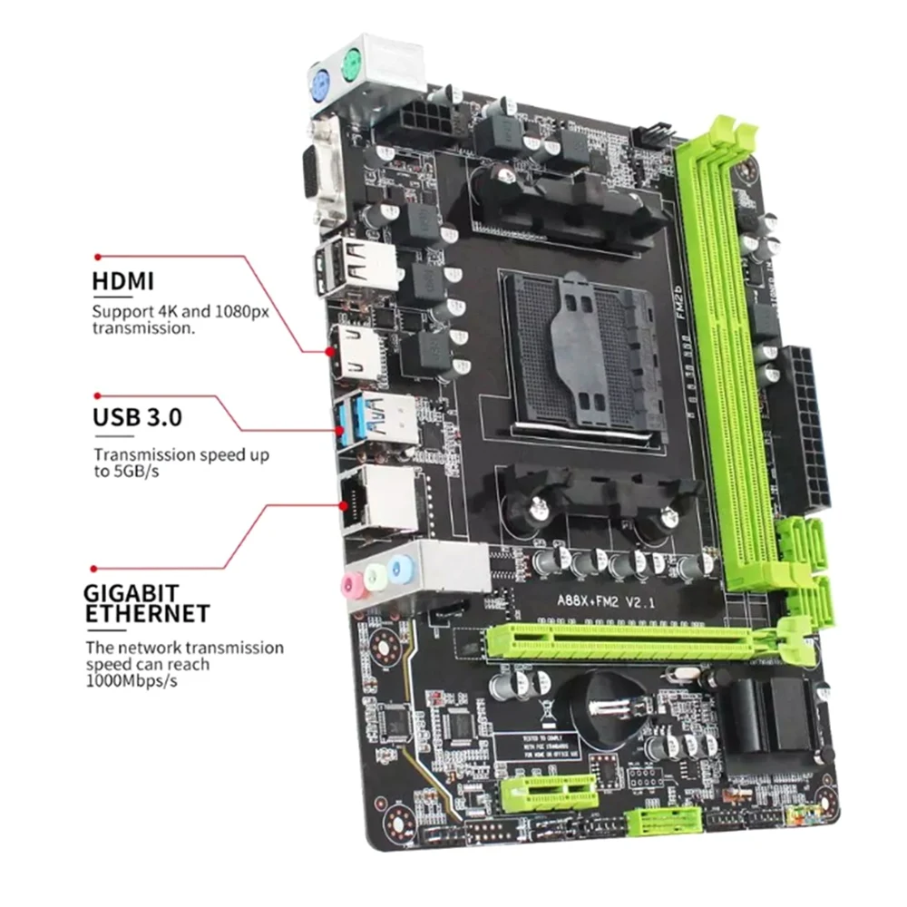 Материнская плата A88 для настольного компьютера разъем FM2 DDR3 ОЗУ AMD Micro-ATX